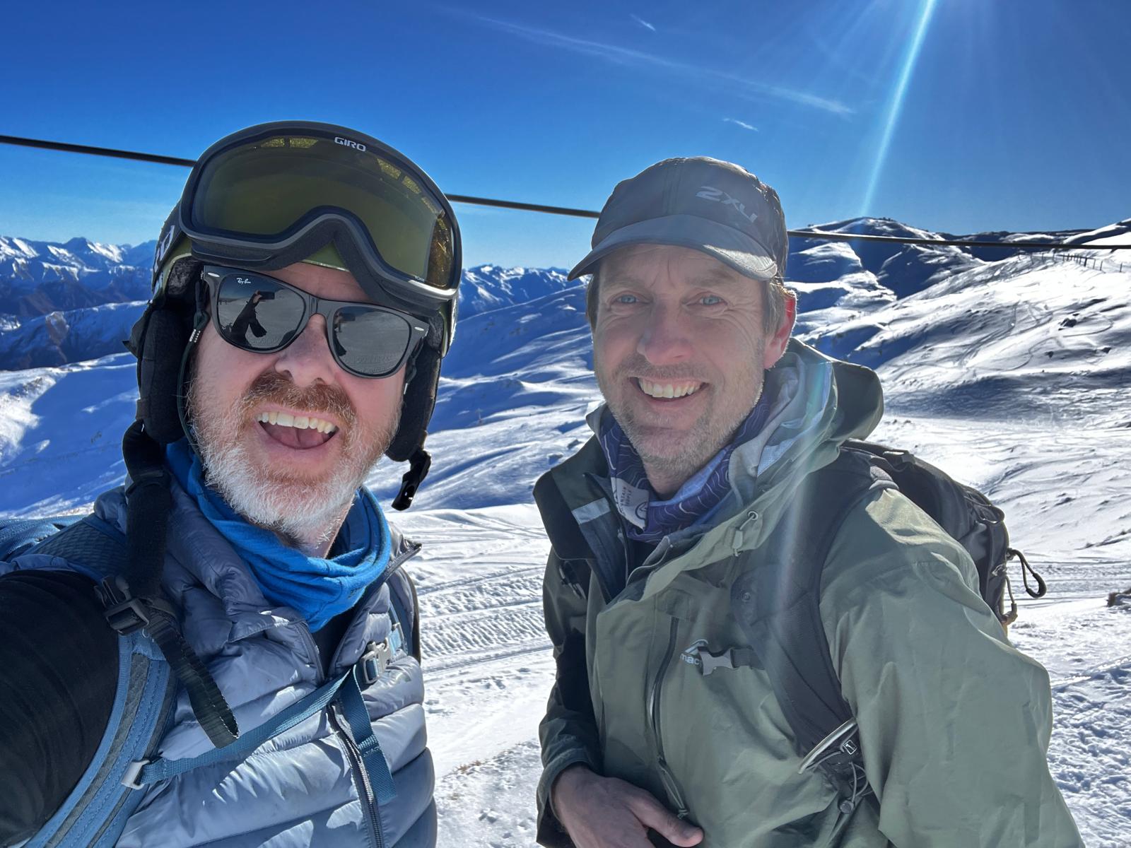 Kevin Mansfield and Karl Walker of Laneway Digital in the mountains above Queenstown